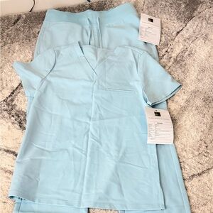 Light Blue Women's Scrub Set